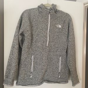 North Face gray quarter zip hoodie